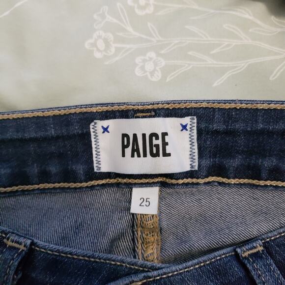 Paige Verdugo Mid-Rise Ankle Skinny Jeans. Dark wash sz 25 - Picture 4 of 12
